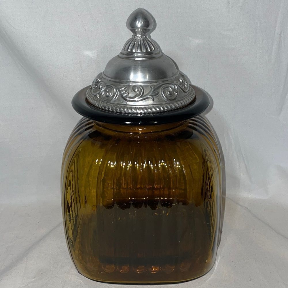 Artland Amber Glass Container